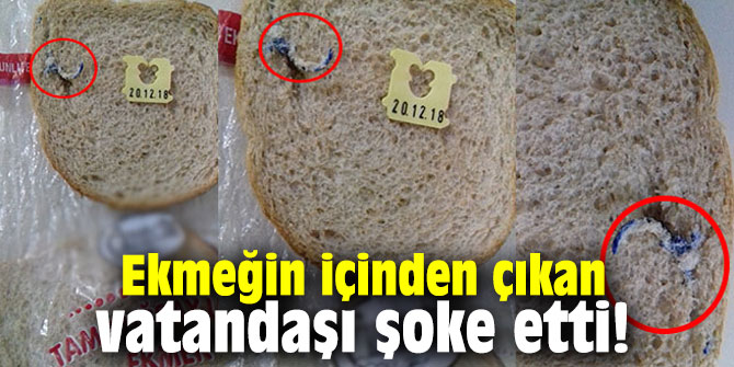 Ekmeğin içinden çıkan vatandaşı şoke etti!