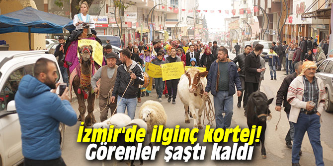 İzmir'de ilginç kortej! Görenler şaştı kaldı...