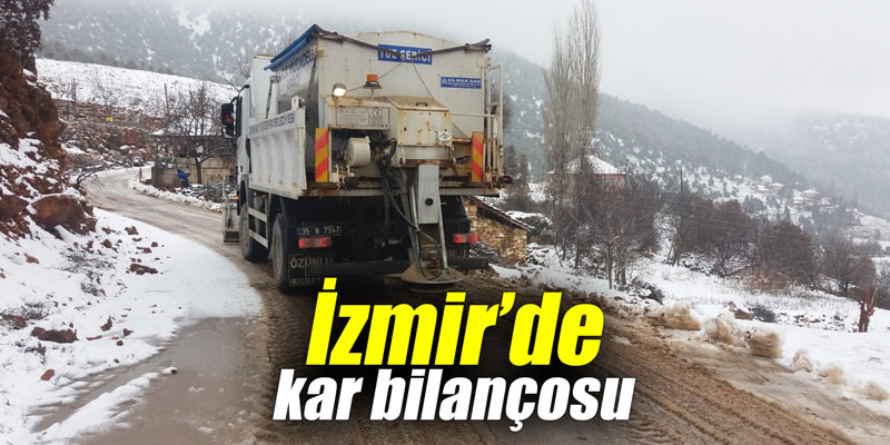 İzmir’de kar bilançosu