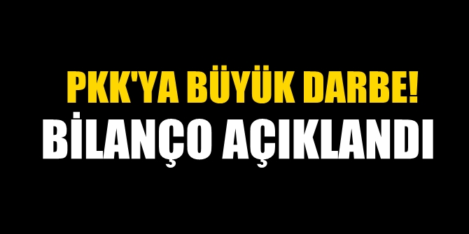 PKK'ya büyük darbe! Bilanço açıklandı