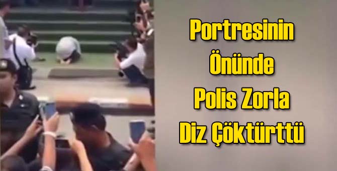 Portresinin Önünde Zorla Diz Çöktürüldü!