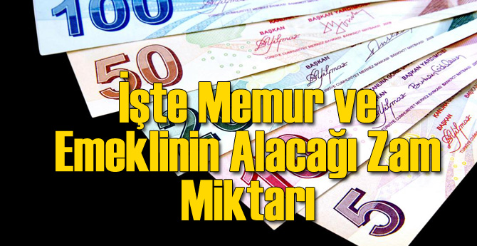 Memur ve Emekli'nin Alacağı Zam Netleşti