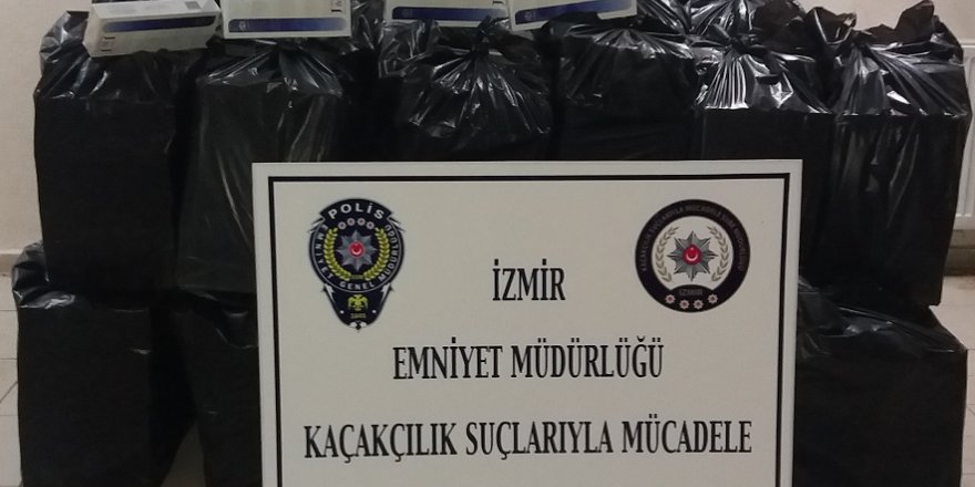 İzmir'de kaçak sigara operasyonu
