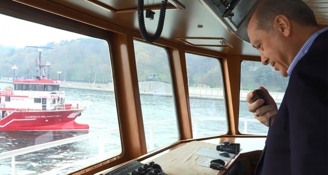 Erdoğan, balıkçı teknesiyle denize açıldı