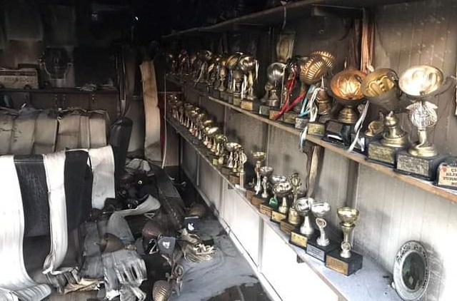 Pınar Gücü Spor kulübü binası yandı