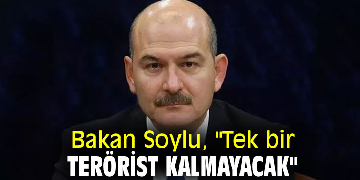 Bakan Soylu, "Tek bir terörist kalmayacak"
