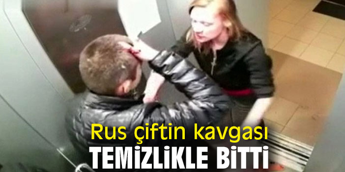 Rus çiftin kavgası temizlikle bitti