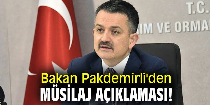 Bakan Pakdemirli'den müsilaj açıklaması!