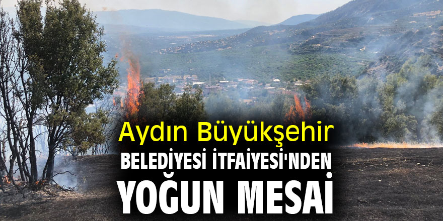 Aydın Büyükşehir Belediyesi İtfaiyesi'nden yoğun mesai