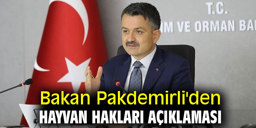 Bakan Pakdemirli'den hayvan hakları açıklaması