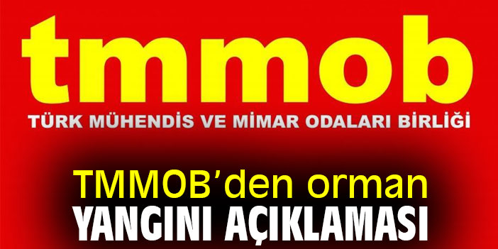 TMMOB'den orman yangını açıklaması