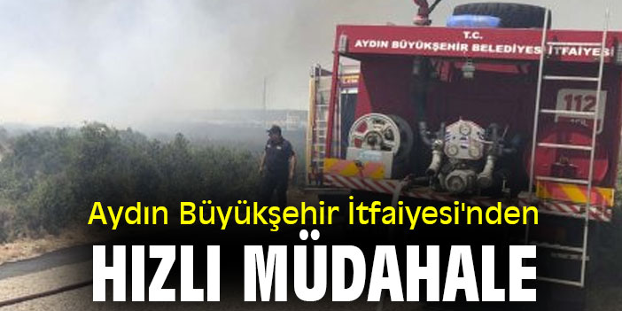 Aydın Büyükşehir İtfaiyesi'nden hızlı müdahale