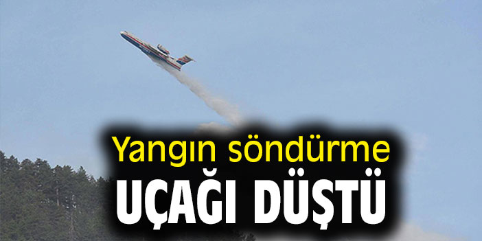 Yangın söndürme uçağı düştü