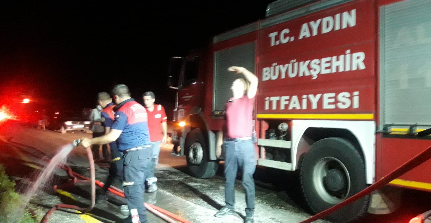 BÜYÜKŞEHİR İTFAİYESİ’NDEN BOZDOĞAN’DA ÇIKAN YANGINA MÜDAHALE EDİYOR