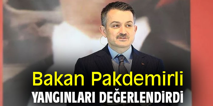 Bakan Pakdemirli yangınları değerlendirdi
