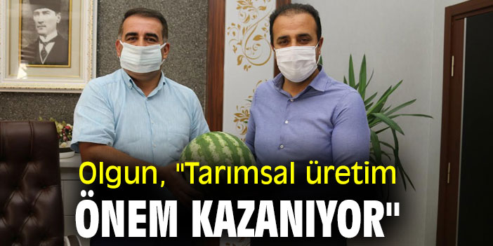 Olgun, "Tarımsal üretim önem kazanıyor"