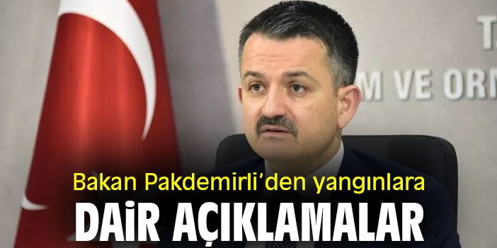 Bakan Pakdemirli'den yangınlara dair açıklamalar