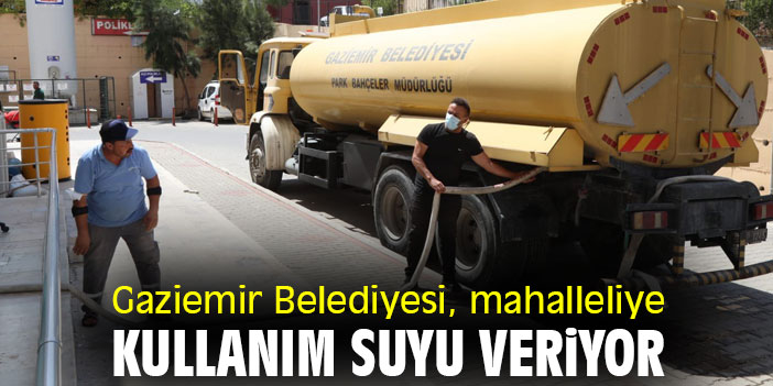 Gaziemir Belediyesi, mahalleliye kullanım suyu veriyor