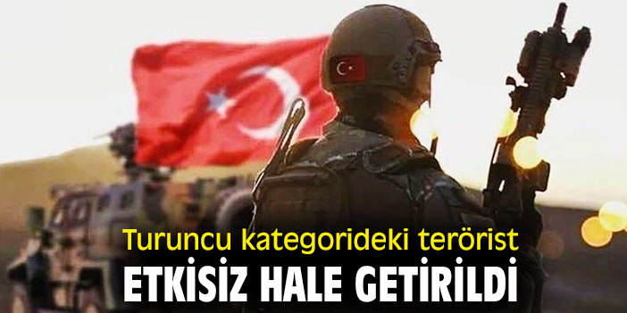 Turuncu kategorideki terörist etkisiz hale getirildi