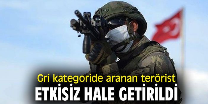 Gri kategoride aranan terörist etkisiz hale getirildi