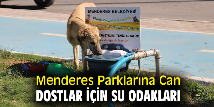 Menderes Parklarına Can Dostlar İçin Su Odakları