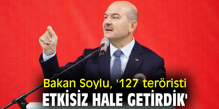 Bakan Soylu, '127 teröristi etkisiz hale getirdik'