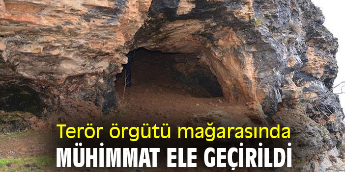 Terör örgütü mağarasında mühimmat ele geçirildi