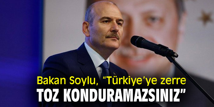 Bakan Soylu, “Türkiye’ye zerre toz konduramazsınız”