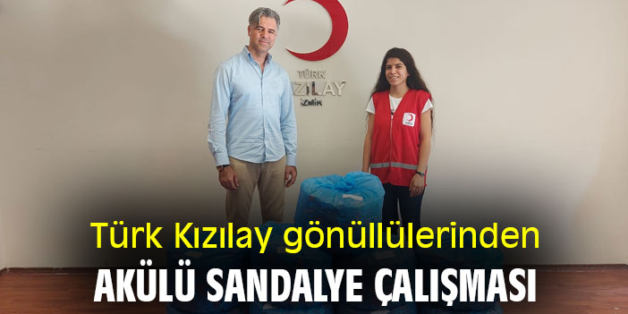 Türk Kızılay gönüllülerinden akülü sandalye çalışması