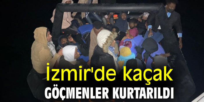İzmir'de kaçak göçmenler kurtarıldı