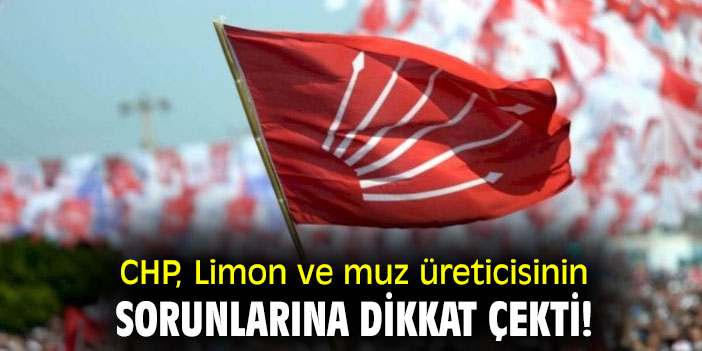 CHP, Limon ve muz üreticisinin sorunlarına dikkat çekti!