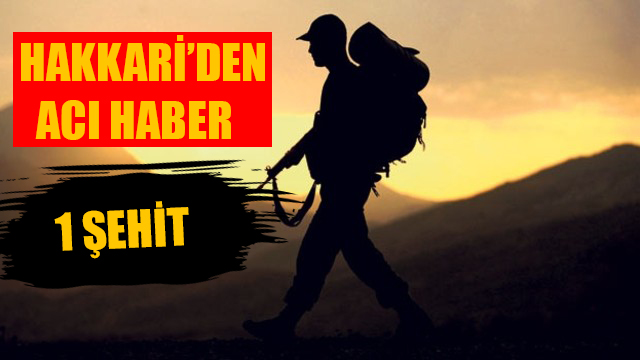 Hakkari'den Acı Haber: 1 Şehit