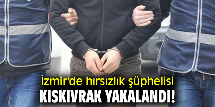 İzmir'de hırsızlık şüphelisi kıskıvrak yakalandı!