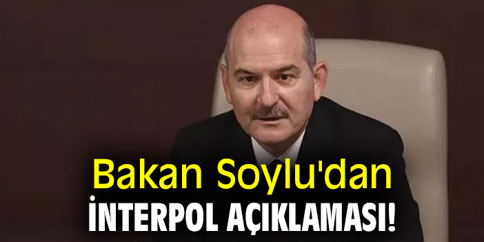 Bakan Soylu'dan İnterpol açıklaması!