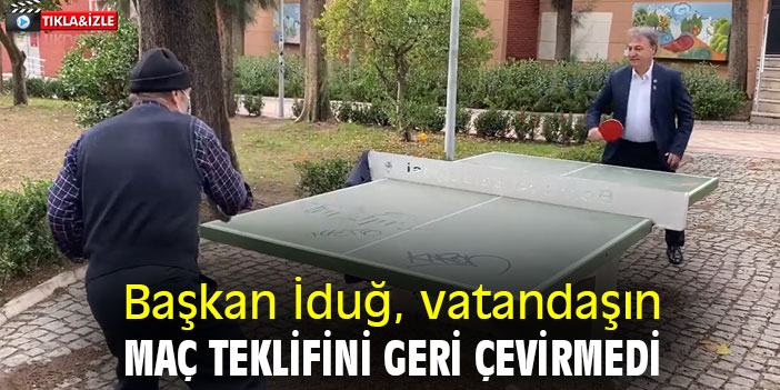 Başkan İduğ, vatandaşın maç teklifini geri çevirmedi