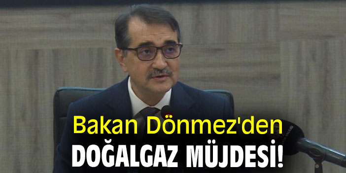 Bakan Dönmez'den doğalgaz müjdesi!
