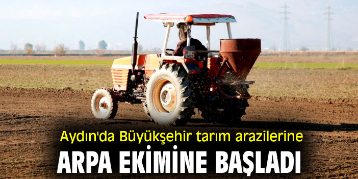 Aydın'da Büyükşehir tarım arazilerine arpa ekimine başladı
