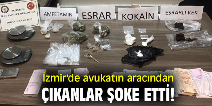 İzmir'de avukatın aracından çıkanlar şoke etti!