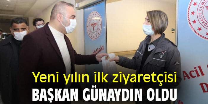 Yeni yılın ilk ziyaretçisi Başkan Günaydın oldu
