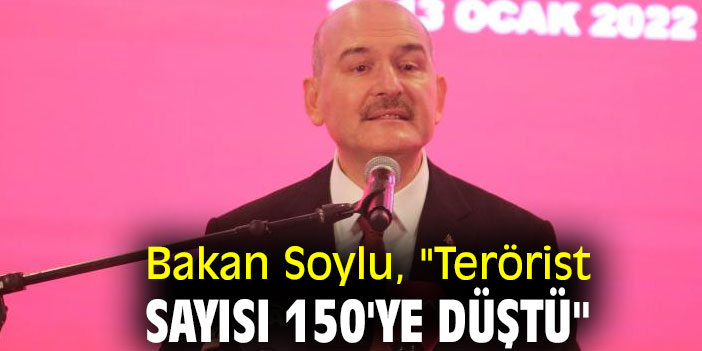 Bakan Soylu, "Terörist sayısı 150'ye düştü"