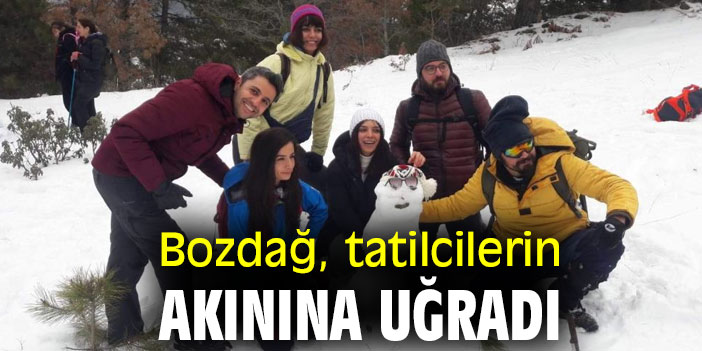 Tatilciler Bozdağ'da karın keyfini çıkarıyor!