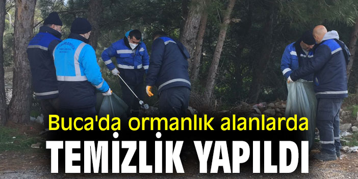 Buca'da ormanlık alanlarda temizlik yapıldı