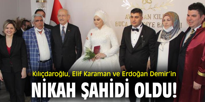 Kemal Kılıçdaroğlu, Elif Karaman ve Erdoğan Demir’in nikah şahidi oldu!