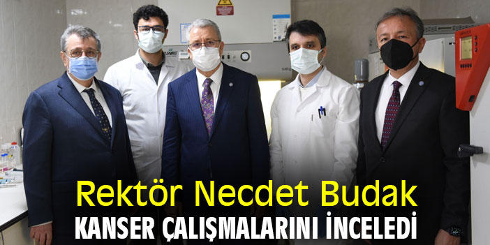 Rektör Necdet Budak, kanser çalışmalarını inceledi