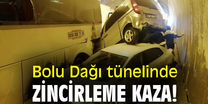 Bolu Dağı tünelinde zincirleme kaza!