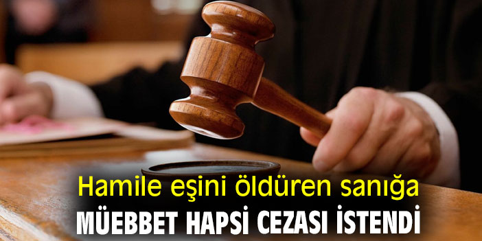 Hamile eşini öldüren sanığa müebbet hapsi cezası istendi