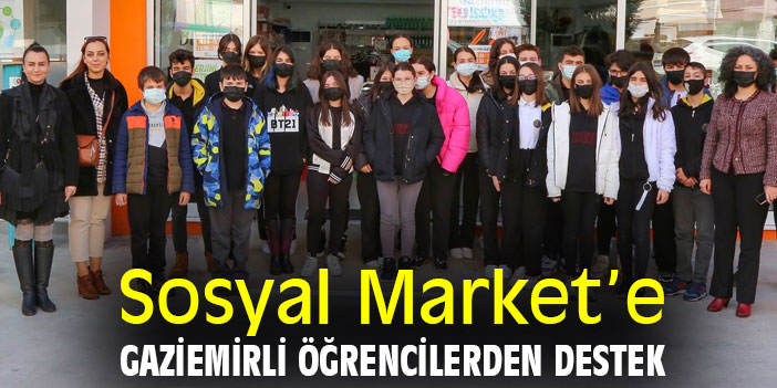Sosyal Market’e Gaziemirli öğrencilerden destek