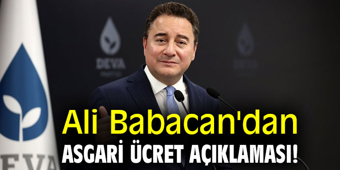 Ali Babacan'dan asgari ücret açıklaması!