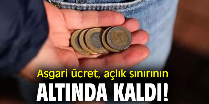 Asgari ücret, açlık sınırının altında kaldı!