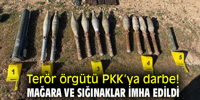 Terör örgütü PKK’ya darbe! Mağara ve sığınaklar imha edildi
